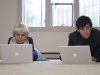 Awww, aren\'t they cute, with their matching Macbooks?